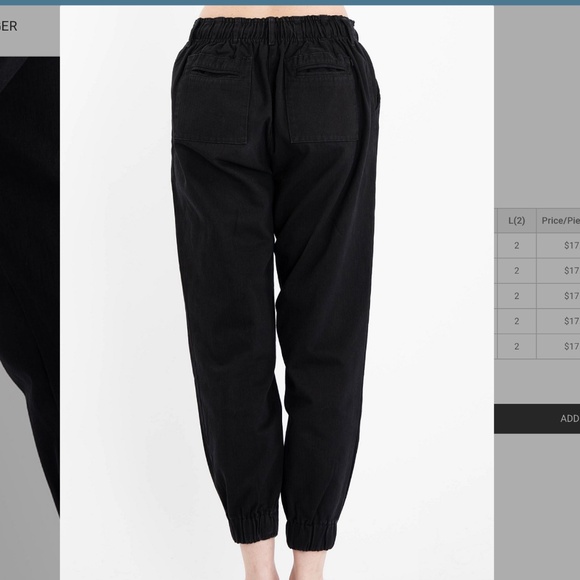 Blue Velvet Joggers Black - Picture 3 of 4